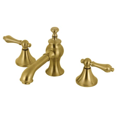 Kingston Brass KC7067AL Vintage 8" Widespread Bathroom Faucet, Brushed Brass KC7067AL